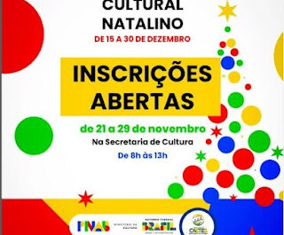 Caetés prepara 1º Festival Cultural Natalino; inscrições estão abertas para os artistas locais que queiram participar