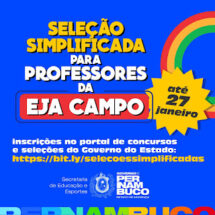 Governo de Pernambuco abre seleção simplificada para contratação temporária de 271 professores; tem vagas para Capoeiras, Caetés, Garanhuns e demais cidades da região