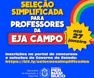 Governo de Pernambuco abre seleção simplificada para contratação temporária de 271 professores; tem vagas para Capoeiras, Caetés, Garanhuns e demais cidades da região