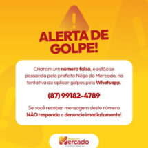 Golpistas falsificam conta de WhatsApp e tentam se passar pelo prefeito de Capoeiras Nego do Mercado