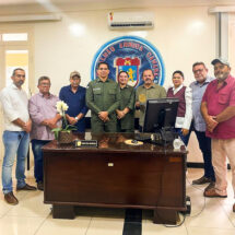 Prefeito e vereadores de Capoeiras são recebidos no 9º BPM pela Tenente-coronel Marina