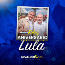 PREFEITO DE CAETÉS PARABENIZA LULA, COM QUEM TEM LIGAÇÃO ESPECIAL