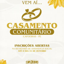 Capoeiras está com inscrições abertas para Casamento Comunitário
